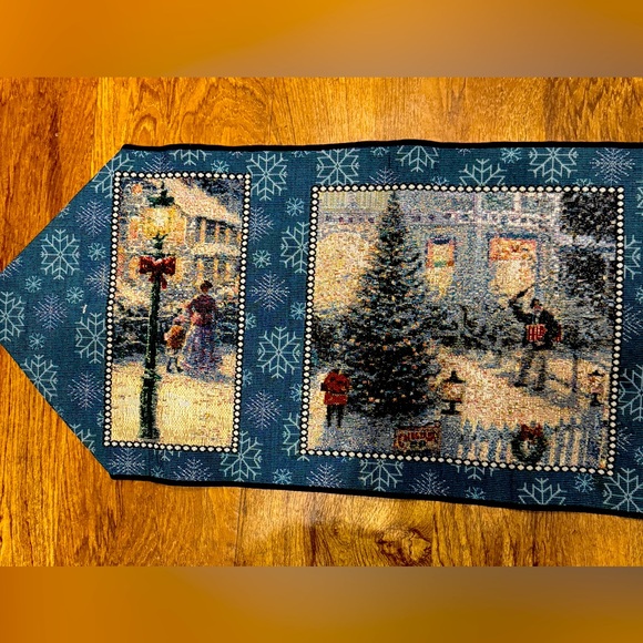 Thomas Kinkade Table Runner. Winter Scene. New Without Tags - Picture 4 of 5